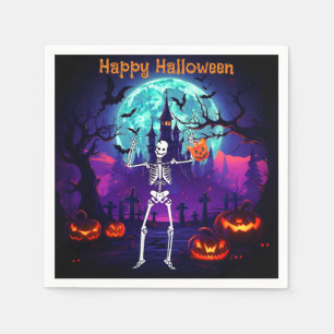 Skeleton Happy Halloween Napkins