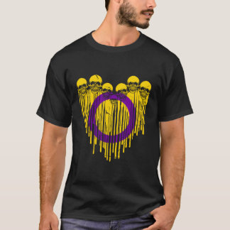 Skeleton He Lgbt Month Support Lgbtq Inter Flag T-Shirt