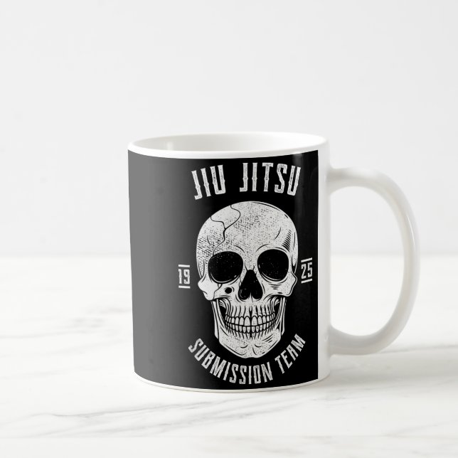 Skeleton Head Brazilian Jiu Jitsu Coffee Mug (Right)