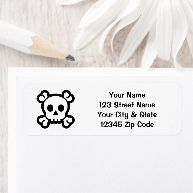 Skeleton head logo custom return address (Insitu)