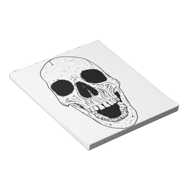 Skeleton Head Notepad (Angled)