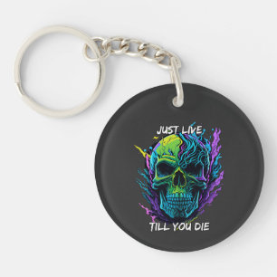 skeleton head qotsa keychain