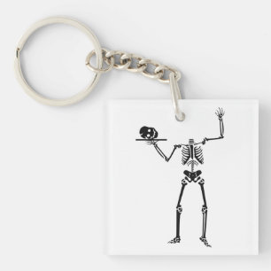Skeleton, Headless, Halloween Key Ring