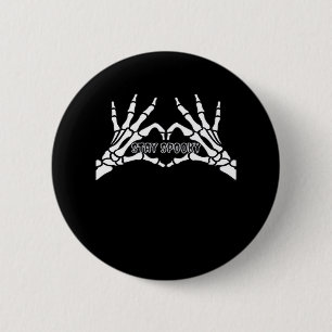 Skeleton Heart And Hands Classic Design 6 Cm Round Badge