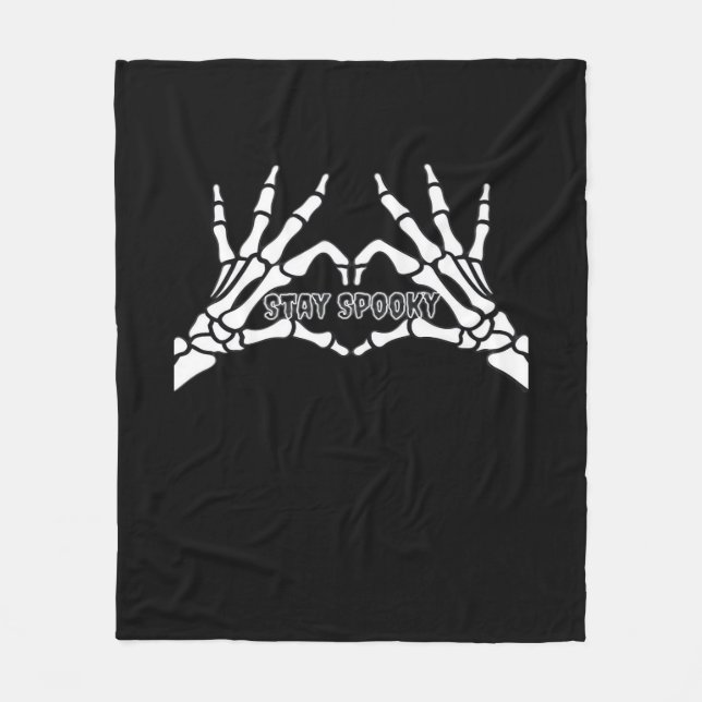 Skeleton Heart And Hands Classic Design  Fleece Blanket (Front)