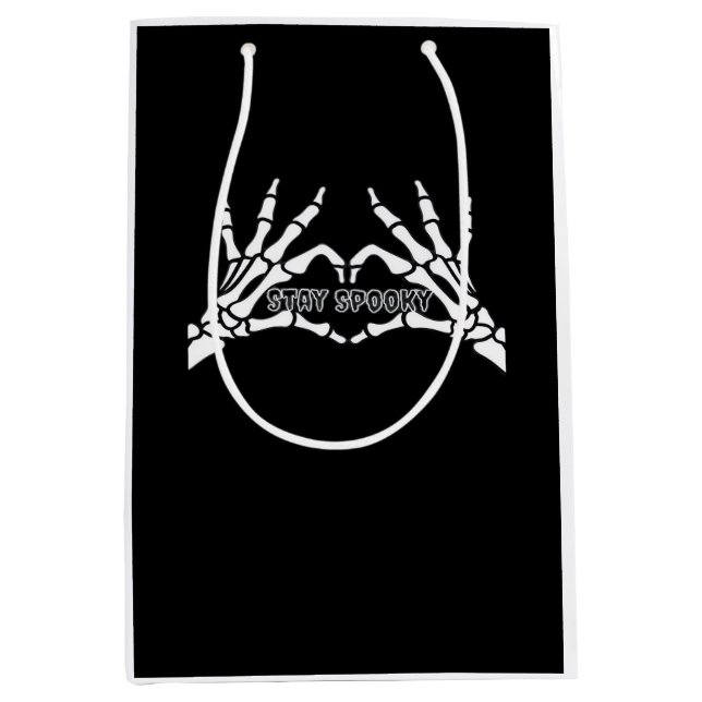 Skeleton Heart And Hands Classic Design  Medium Gift Bag (Front)