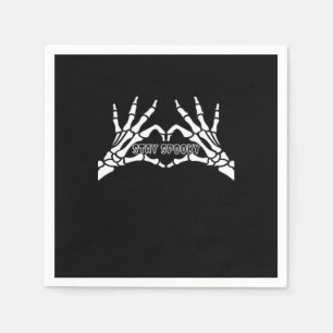 Skeleton Heart And Hands Classic Design  Napkin