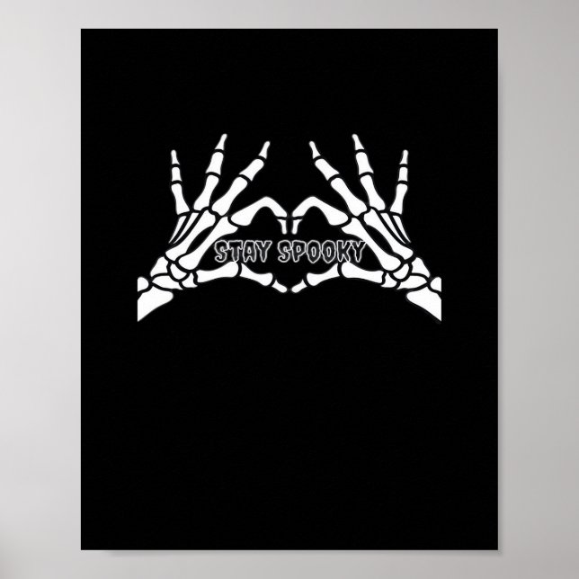 Skeleton Heart And Hands Classic Design  Poster (Front)