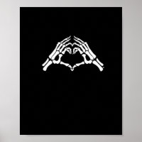 Skeleton Heart And Hands Sign