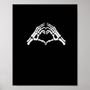 Skeleton Heart And Hands Sign