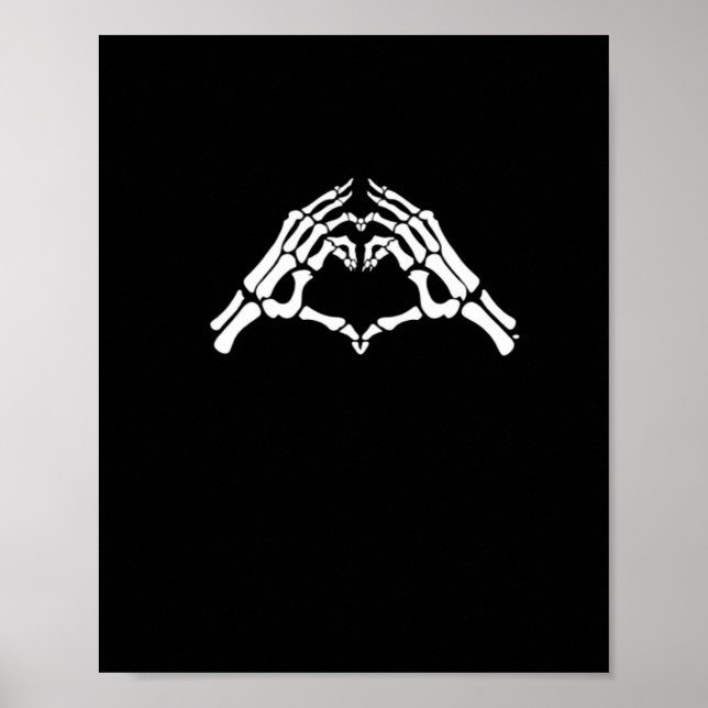 Skeleton Heart And Hands Sign (Front)
