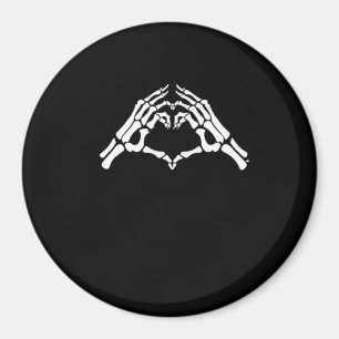 Skeleton Heart And Hands Sign Magnet