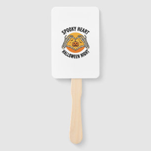 Skeleton Heart Halloween Vintage Hands Design_1 Hand Fan
