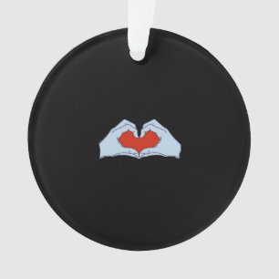 Skeleton Heart Hands Classic & Basic Halloween Ornament