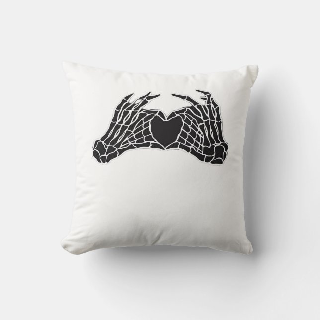 Skeleton Heart Hands - Classic Cushion (Front)