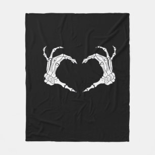 Skeleton Heart Hands Classic Fleece Blanket