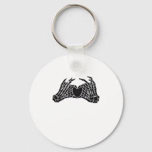 Skeleton Heart Hands - Classic Key Ring