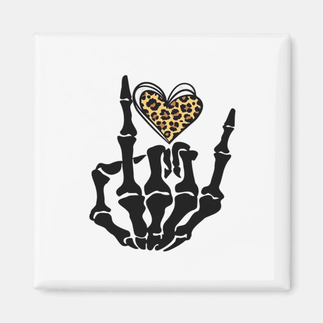 Skeleton Heart Hands Classic Magnet (Front)