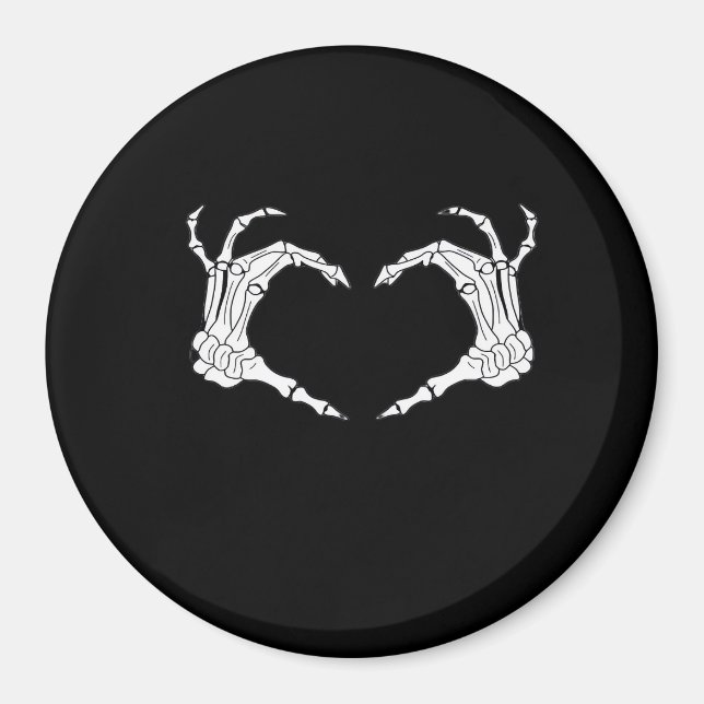 Skeleton Heart Hands Classic Magnet (Front)