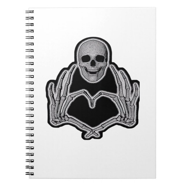 Skeleton Heart Hands  Classic Notebook (Front)
