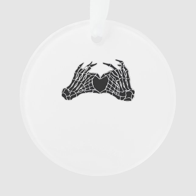 Skeleton Heart Hands - Classic Ornament (Front)