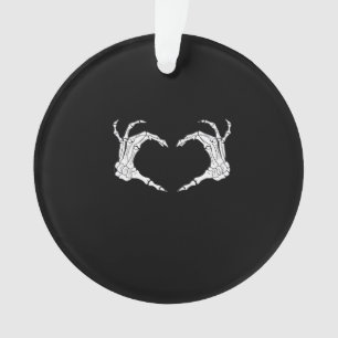 Skeleton Heart Hands Classic Ornament