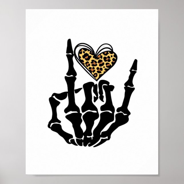Skeleton Heart Hands Classic Poster (Front)