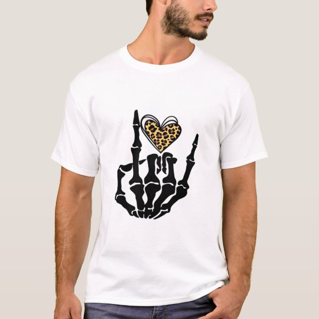 Skeleton Heart Hands Classic T-Shirt (Front)