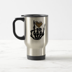 Skeleton Heart Hands Classic Travel Mug