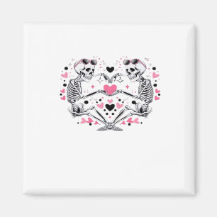 Skeleton Heart Hands Classic Viral Magnet