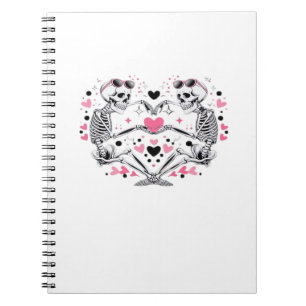 Skeleton Heart Hands Classic Viral Notebook