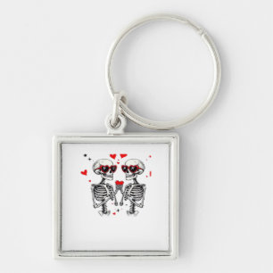Skeleton Heart Hands For Trending Key Ring