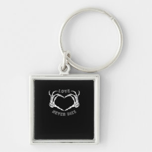 Skeleton Heart Hands Funny & Classic Key Ring
