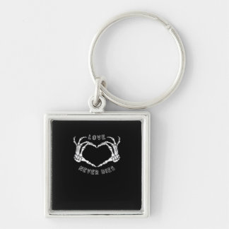 Skeleton Heart Hands Funny & Classic Key Ring