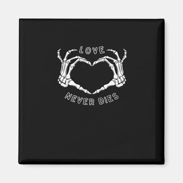Skeleton Heart Hands Funny Classic Style Magnet (Front)