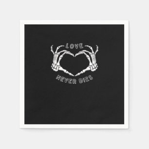 Skeleton Heart Hands Funny Classic Style Napkin