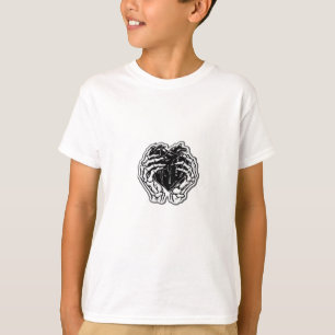 Skeleton Heart Hands Funny T-Shirt