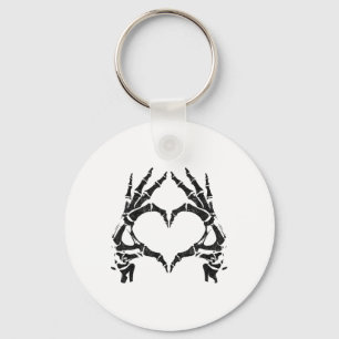 Skeleton Heart Hands - Halloween - Skeleton Hands Key Ring