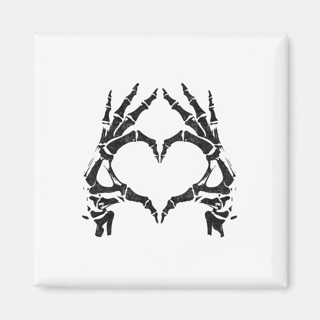 Skeleton Heart Hands - Halloween - Skeleton Hands  Magnet (Front)