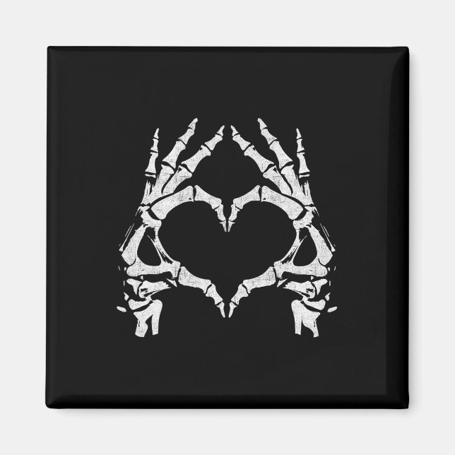 Skeleton Heart Hands - Halloween - Skeleton Hands  Magnet (Front)