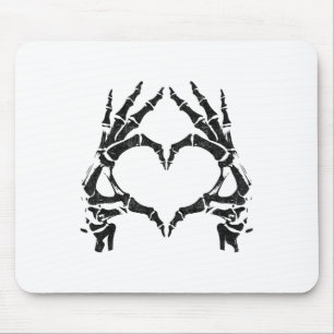 Skeleton Heart Hands - Halloween - Skeleton Hands Mouse Mat