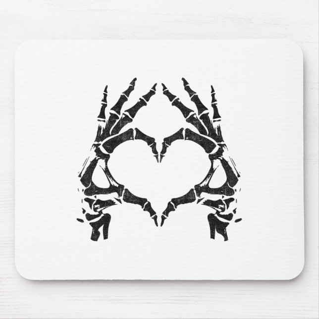 Skeleton Heart Hands - Halloween - Skeleton Hands  Mouse Mat (Front)