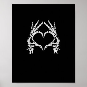 Skeleton Heart Hands - Halloween - Skeleton Hands Poster