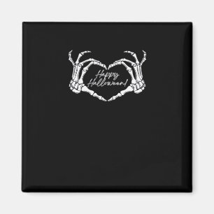 Skeleton Heart Hands, Happy Halloween Skeleton, Ha Magnet