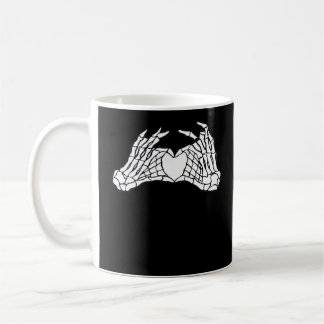 Skeleton Heart Hands - Light Coffee Mug