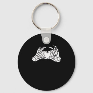Skeleton Heart Hands - Light Key Ring