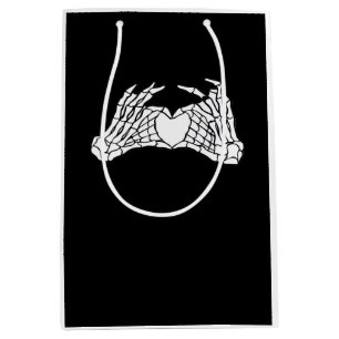 Skeleton Heart Hands - Light Medium Gift Bag