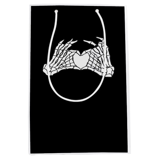 Skeleton Heart Hands - Light Medium Gift Bag (Front)