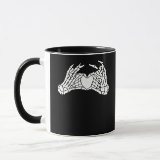 Skeleton Heart Hands - Light Mug