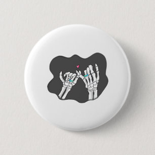 Skeleton Heart Hands  Promise 6 Cm Round Badge